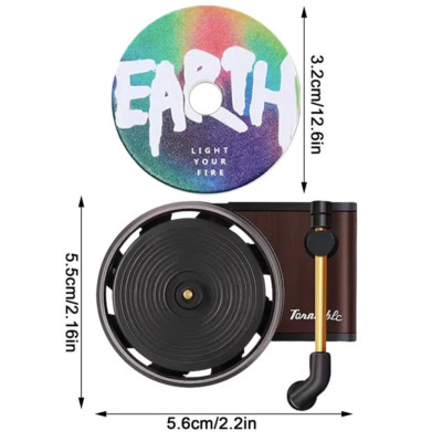 Car Air Diffuser Portable Record Player Car Air Freshener Turntable Perfume Diff