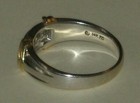 1990's Two Tone 14k Gold Ring w/Baguette Diamonds Size: 11 (21 mm)  8.1 g. VGC — photo 8