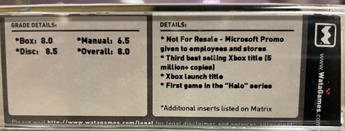 Halo: Combat Evolved (Promotional Copy)CIB (WATA 8.0) 1st Press, 2001, NTSC, NFR - Picture 22 of 22