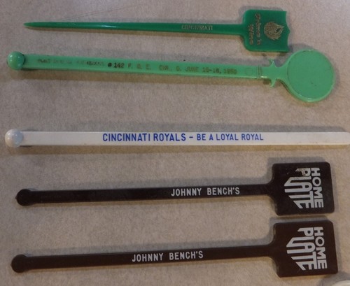 24 VTG PLASTIC SWIZZLE STICKS GARNISH PICKS CINCINNATI OHIO HOTELS & RESTAURANTS - Picture 5 of 8