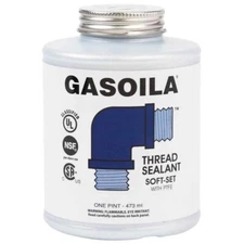 Gasoila SS16 Soft-Set Pipe Thread Sealant: Blue & Green, 1 pint (473 mL)