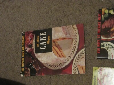 Lot of 3 Culinary Arts Cookbooks Cake, Meat and Casseroles
