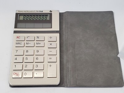 Vintage Texas Instruments TI-1768 Mini Compact Pocket Solar Calculator TESTED 