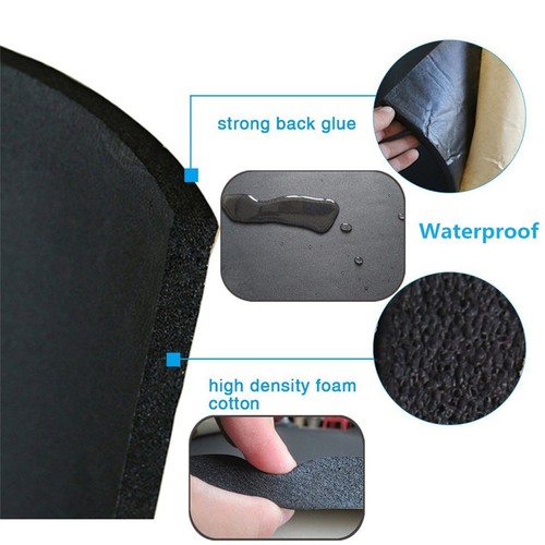 Heat Shield Pad For Car Firewall Hood Floor Insulation Mat Sound Deadener Black - Picture 8 of 14