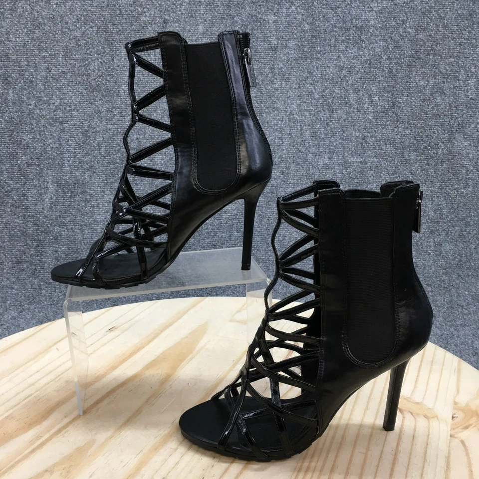 Sandalias Charles & Keith Mujer 35 Gladiador Cuero Negro Tacones de aguja Informales Foto 2 de 4