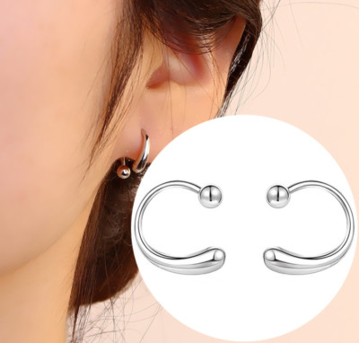 Women's Lightweight 925 Silver Plated Teardrop Screw Backs Stud Earrings J1
