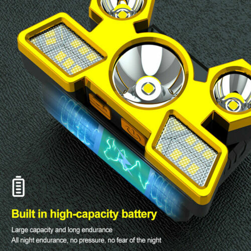 750000LM superhelle LED Zoom Scheinwerfer USB wiederaufladbarer Scheinwerfer Kopf Taschenlampe USA - Bild 10 von 12
