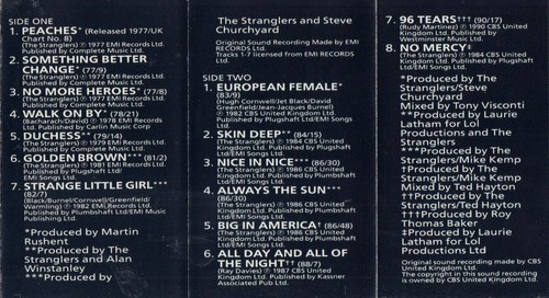 Stranglers - Greatest Hits, Aus cassette, 1990, Ex Condition - Picture 4 of 9