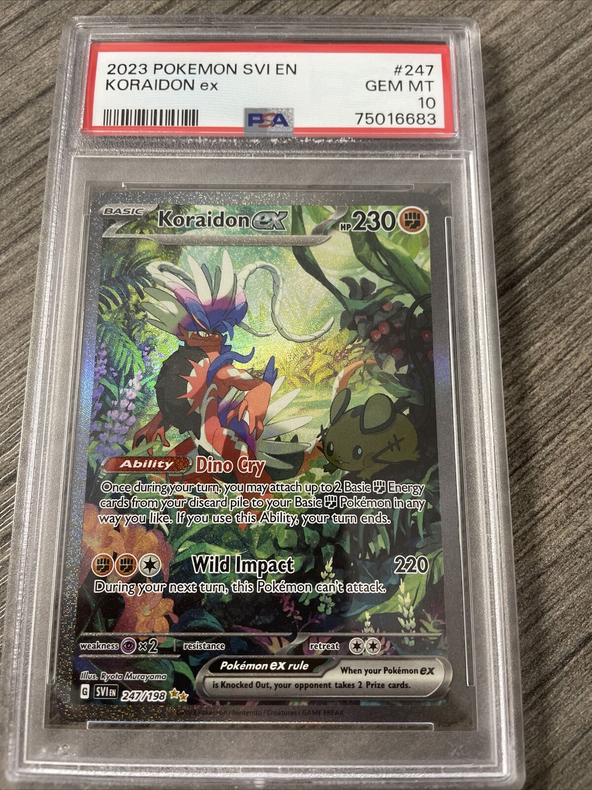 KORAIDON ex 247/198 SCARLET AND VIOLET POKEMON-ALT ART-MINT- ULTRA RARE- NEW