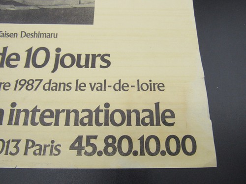 Vintage 1987 Zen Taisen Deshimaru Poster Paris/Frankreich 10 Tage Veranstaltung 11,75x16,5" - Bild 3 von 21