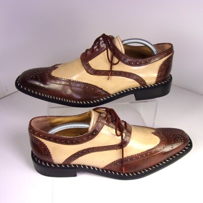 Liberty Brogue Shoes #827 Brown Beige US size Leather upper