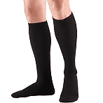 1912 Truform TruSoft Diabetic Socks Knee High 8-15" mmHg Mini-Crew Length Black