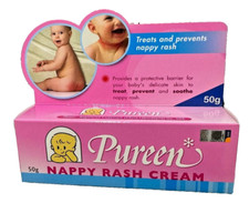 Pureen Nappy Rash Baby Cream Prevent Treats Relief Minor Burn 50g - 3 Tubes