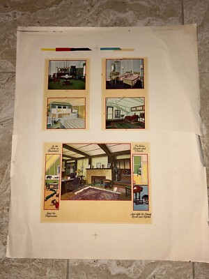 Vintage Antique Home Improvement Oversized Print Ad Mockup/Cut Release Color
