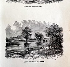 Pound Gap Middle Creek 1881 President Garfield Wood Engraving Victorian DWFF7