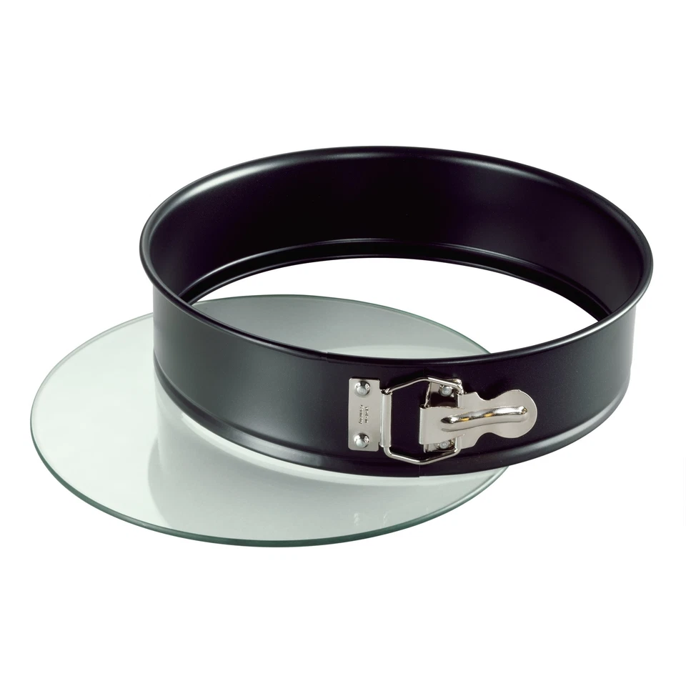 Kaiser Springform Backform Kuchenform mit Glasboden Ø 28 cm schwarz Blech