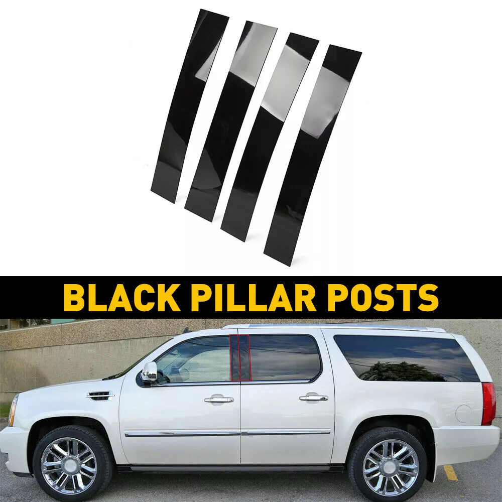 For 2007 2014 Cadillac Escalade Black Pillar Post Door Trim Car