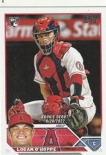 2023 Topps Update Rookie debut Logan O'hoppe US93 Los Angeles Angels
