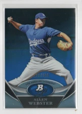 2011 Bowman Platinum Prospects Blue Refractors Allen Webster /199 ROOKIE DODGERS
