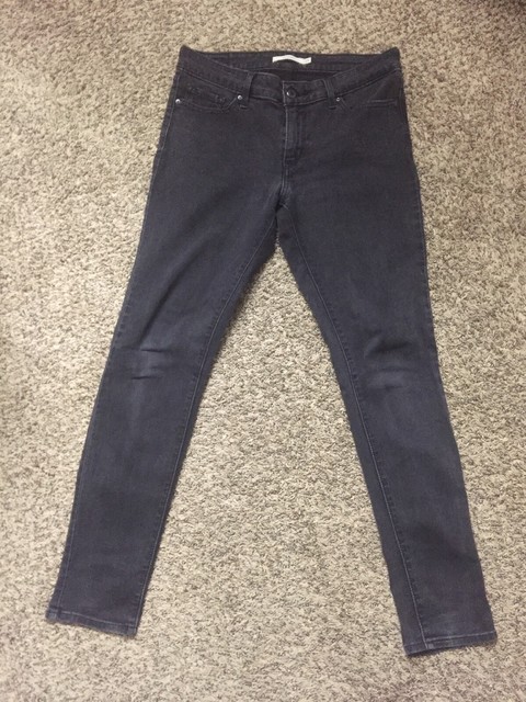 Leviâs 711 Skinny Stretch Faded Black Jeans Size 29 | eBay