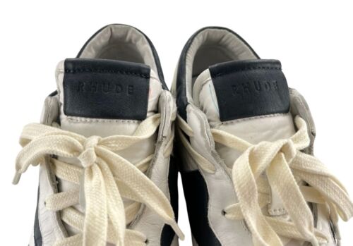 Rhude Rhecess Low Top White/Navy Blue Sneakers US 9 - Worn Twice! - Picture 4 of 14