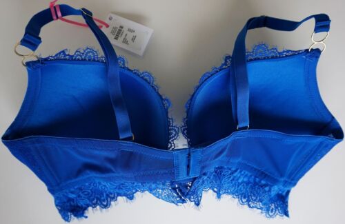 NEW Primark Maximise+2 Cup Sizes Fab Cobalt Lace Top Sexy Long-line Bra Set - Picture 4 of 12