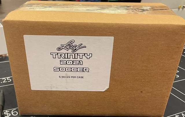 2021 LEAF TRINITY SOCCER FACTORY SEALED HOBBY BOX CASE (5 Boxes)