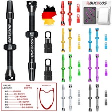 Coppia steli valvole tubeless Presta 40/44/55/60mm rimovibili per bici mtb strada