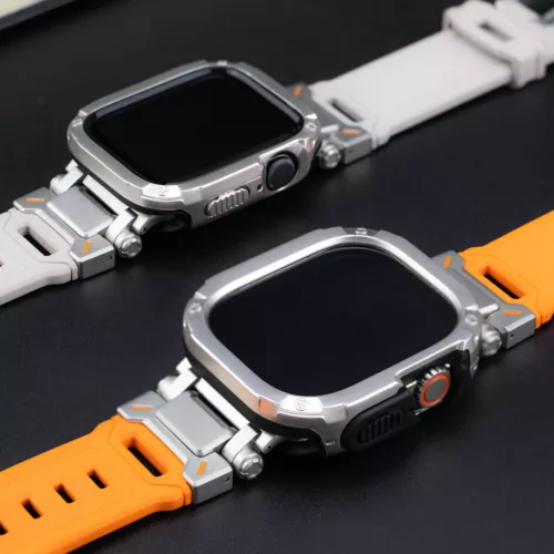 Correa y carcasa de metal + silicona para Apple Watch Ultra2 49 mm 9 8 44/45 mm - Imagen 9 de 32