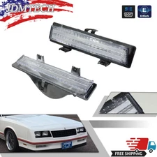 For 81-88 Chevy Monte Carlo SS Chrome Clear Front Park and Turn Signal Light Set