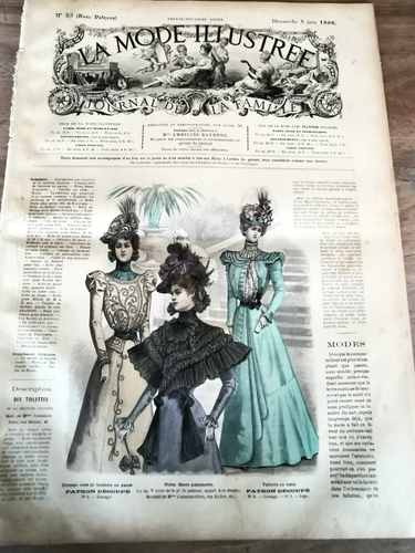 Revue Ancienne LA MODE ILLUSTRÉE N°23 - 5 Juin 1898 - Collection Vintage