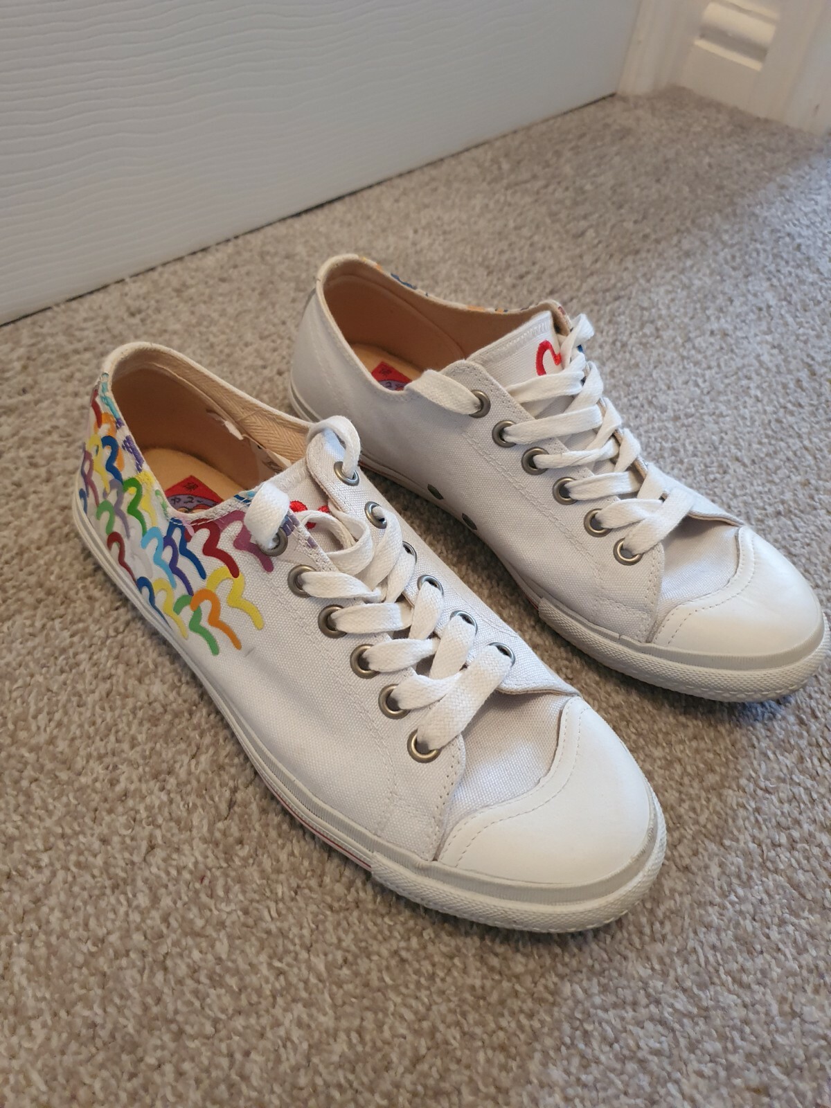 Mens Evisu Canvas Shoes Pumps Size Uk 9 