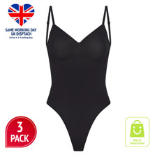 PloppyDolly Women Lowback Bodysuit Shaper Thongs Full Body Shaper Tummy Control