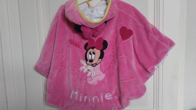 Couverture Poncho Disneyland Paris Bebe Fille Minnie Brode Idee Cadeau Ebay