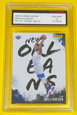 2020-21 PANINI INSTANT ZION WILLIAMSON 1ST GRADED 10 MY CITY PELICANS #MC-29 SP