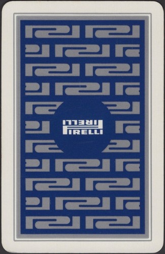 Tarjetas de juego de una sola tarjeta antigua * Neumáticos de coche PIRELLI arte publicitario - Imagen 2 de 3