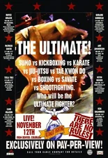 UFC 1 the Beginning Royce Gracie VS Ken Shamrock Ultimate fight Poster wall Art