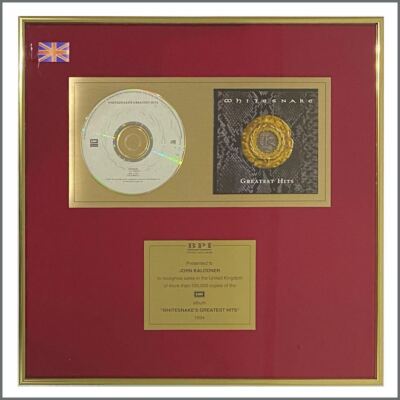 Whitesnake 1994 Greatest Hits EMI Records/BPI Gold Record Award (UK)