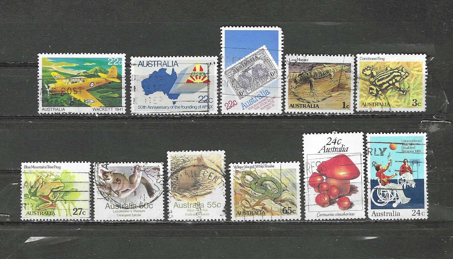 AUSTRALIA , 1980/81 , MIXED LOT OF 11 STAMPS , PERF , USED , CV$4.10 | eBay