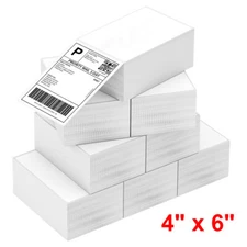 500/Stack 4x6 Fanfold Direct Thermal Shipping Labels Perforated Commercial Grade