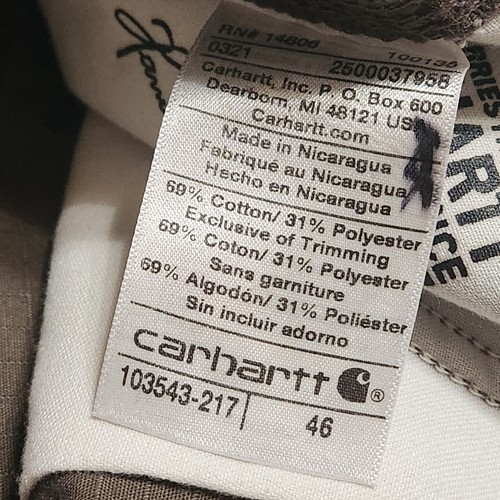 Carhartt Force Broxton 11" Cargo Short 46 Relaxed Fit braun/grün - Bild 6 von 9