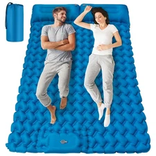Inflating Sleeping Pad Mattress for Camping: Inflatable Camping Bed with Buil...