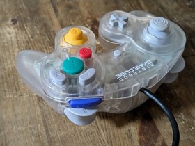 Nintendo GameCube Game Cube GC Controller Joystick Clear Skeleton OEM Good condi