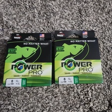 2 Packs Power Pro Fishing Line Braid 8lb 100 Yards Spool Moss Green Spectra