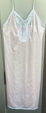 Vintage Lingerie Pink Lace Retro Nylon Slip