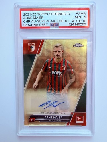Topps Chrome Bundesliga Arne Maier FC Augsburg Superfractor Auto 1/1