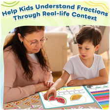 Magnetic Fraction Tiles Circles Bars Math Manipulatives 2Nd 3Rd 4Th 5Th Grade