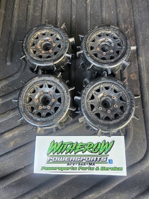4x Proline Sand Paw LP 1/10 Stadium Truck Tires #1060 on 12mm Hex Raid Wheels
