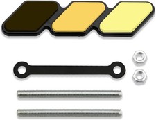 Tri-Color Grille Badge Emblem  Insert Trim Decor, Gold Label for Color: Gold