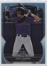 2023 Bowman Draft Chrome Sky Blue Refractor Cole Carrigg #BDC-151 14mh